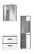 Badezimmer-Set >Kojak< in Weiß Hochglanz - 115x188x37cm (BxHxT)