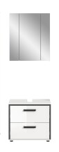 Badezimmer-Set >Kojak< in Weiß Hochglanz - 60x188x37cm (BxHxT)