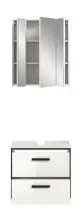 Badezimmer-Set >Kojak< in Weiß Hochglanz - 60x188x37cm (BxHxT)