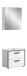 Badezimmer-Set >Kojak< in Weiß Hochglanz - 60x188x37cm (BxHxT)
