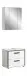 Badezimmer-Set >Kojak< in Weiß Hochglanz - 60x188x37cm (BxHxT)