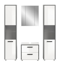 Badezimmer-Set >Kojak< in Weiß Hochglanz - 171x188x37cm (BxHxT)