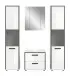 Badezimmer-Set >Kojak< in Weiß Hochglanz - 171x188x37cm (BxHxT)
