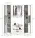 Badezimmer-Set >Kojak< in Weiß Hochglanz - 171x188x37cm (BxHxT)