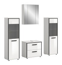 Badezimmer-Set >Kojak< in Weiß Hochglanz - 171x188x37cm (BxHxT)