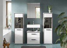 Badezimmer-Set >Kojak< in Weiß Hochglanz - 171x188x37cm (BxHxT)