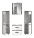Badezimmer-Set >Kojak< in Weiß Hochglanz - 171x188x37cm (BxHxT)