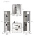 Badezimmer-Set >Kojak< in Weiß Hochglanz - 171x188x37cm (BxHxT)