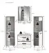 Badezimmer-Set >Kojak< in Weiß Hochglanz - 171x188x37cm (BxHxT)