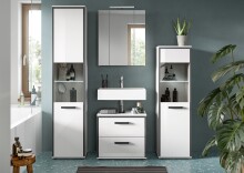 Badezimmer-Set >Kojak< in Weiß Hochglanz - 171x188x37cm (BxHxT)