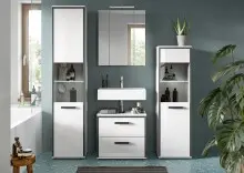 Badezimmer-Set >Kojak< in Weiß Hochglanz - 171x188x37cm (BxHxT)