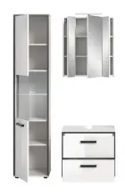 Badezimmer-Set >Kojak< in Weiß Hochglanz - 115x188x37cm (BxHxT)