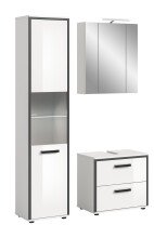 Badezimmer-Set >Kojak< in Weiß Hochglanz - 115x188x37cm (BxHxT)
