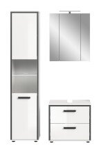 Badezimmer-Set >Kojak< in Weiß Hochglanz - 115x188x37cm (BxHxT)