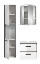Badezimmer-Set >Kojak< in Weiß Hochglanz - 115x188x37cm (BxHxT)