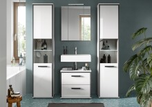 Badezimmer-Set >Kojak< in Weiß Hochglanz - 171x188x37cm (BxHxT)