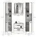 Badezimmer-Set >Kojak< in Weiß Hochglanz - 171x188x37cm (BxHxT)