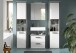 Badezimmer-Set >Kojak< in Weiß Hochglanz - 171x188x37cm (BxHxT)