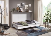 Schrankbett >BAHAMAS< in  SAHARAGRAU - 212x134x43cm (BxHxT)