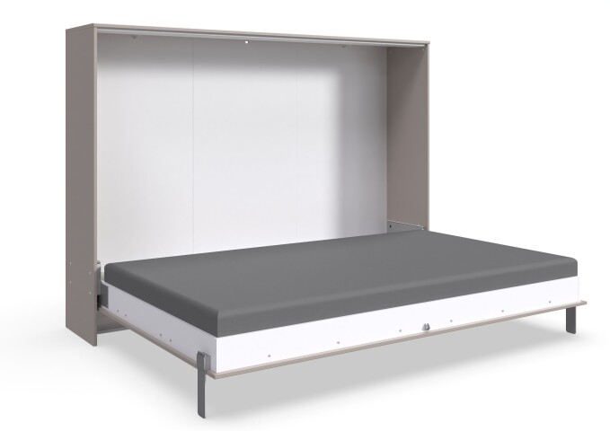 Schrankbett >BAHAMAS< in SAHARAGRAU - 212x154x43cm (BxHxT)
