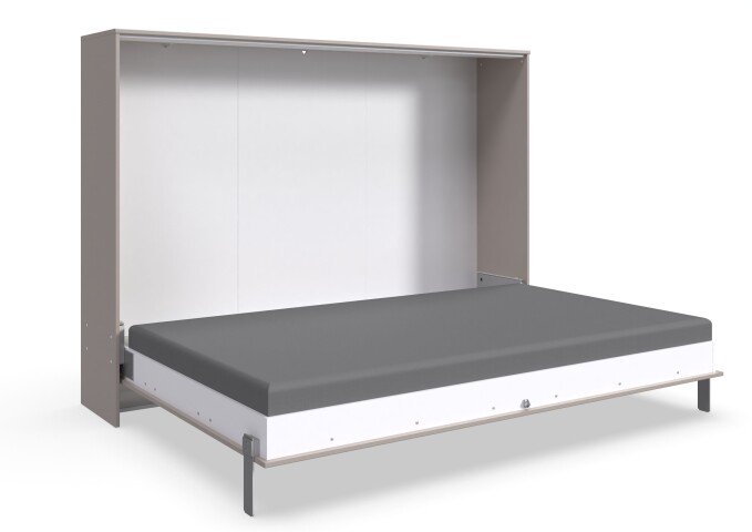 Schrankbett >BAHAMAS< in SAHARAGRAU - 212x154x43cm (BxHxT)