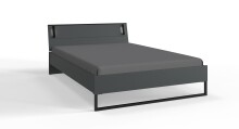 Bett >TILBURG< in GRAPHIT - 148x93x210cm (BxHxT)