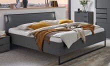 Bett >TILBURG< in GRAPHIT - 148x93x210cm (BxHxT)