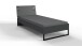 Einzelbett >TILBURG< in GRAPHIT - 98x93x210cm (BxHxT)