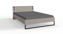 Bett >TILBURG< in SAHARAGRAU - 148x93x210cm (BxHxT)