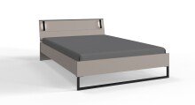 Bett >TILBURG< in SAHARAGRAU - 148x93x210cm (BxHxT)