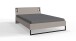Bett >TILBURG< in SAHARAGRAU - 148x93x210cm (BxHxT)