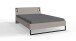 Bett >TILBURG< in SAHARAGRAU - 148x93x210cm (BxHxT)