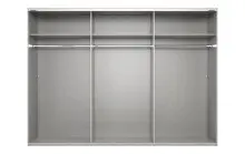 Schwebetürenschrank >palermo< in WEISS + GRAPHIT - 300x216x65 (BxHxT)