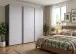 Schwebetürenschrank >palermo< in WEISS + GRAPHIT - 300x216x65 (BxHxT)