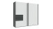 Schwebetürenschrank >palermo< in WEISS + GRAPHIT - 250x216x65 (BxHxT)