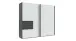 Schwebetürenschrank >palermo< in WEISS + GRAPHIT - 250x216x65 (BxHxT)