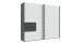 Schwebetürenschrank >palermo< in WEISS + GRAPHIT - 250x216x65 (BxHxT)