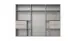 Schwebetürenschrank >palermo< in WEISS / SPIEGEL + GRAPHIT - 300x216x65 (BxHxT)