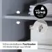Schwebetürenschrank >palermo< in WEISS / SPIEGEL + GRAPHIT - 300x216x65 (BxHxT)