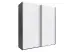 Schwebetürenschrank >palermo< in WEISS + GRAPHIT - 200x216x65 (BxHxT)