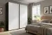 Schwebetürenschrank >palermo< in WEISS + GRAPHIT - 200x216x65 (BxHxT)