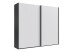 Schwebetürenschrank >palermo< in WEISS + GRAPHIT - 250x216x65 (BxHxT)