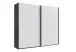 Schwebetürenschrank >palermo< in WEISS + GRAPHIT - 250x216x65 (BxHxT)