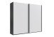 Schwebetürenschrank >palermo< in WEISS + GRAPHIT - 250x216x65 (BxHxT)