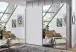 Schwebetürenschrank >palermo< in WEISS / SPIEGEL + GRAPHIT - 250x216x65 (BxHxT)
