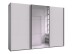 Schwebetürenschrank >palermo< in WEISS / SPIEGEL + GRAPHIT - 300x216x65 (BxHxT)