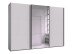 Schwebetürenschrank >palermo< in WEISS / SPIEGEL + GRAPHIT - 300x216x65 (BxHxT)