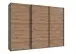 Schwebetürenschrank >palermo< PLANKENEICHE Dekor + GRAPHIT - 300x216x65cm (BxHxT)