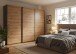 Schwebetürenschrank >palermo< PLANKENEICHE Dekor + GRAPHIT - 300x216x65cm (BxHxT)