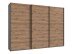 Schwebetürenschrank >palermo< PLANKENEICHE Dekor + GRAPHIT - 300x216x65cm (BxHxT)